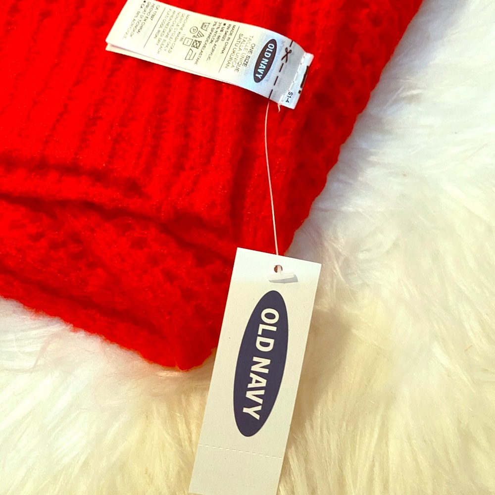 Red soft woolen scarf